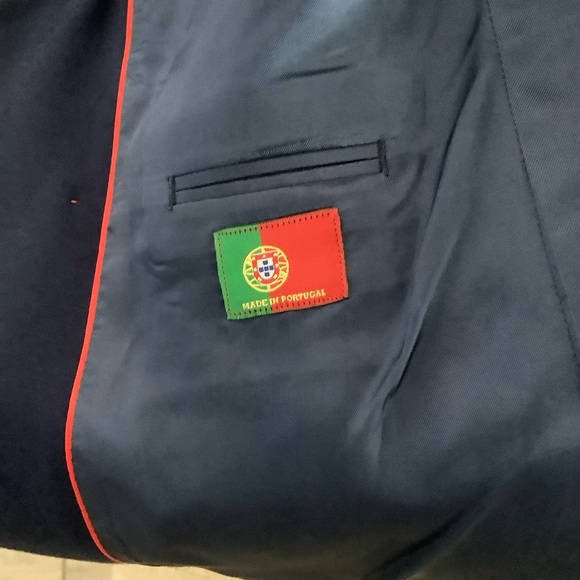 J. McLaughlin Navy Blue Warrington Double-Breasted Blazer - Picture 9 of 10